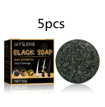 Black Soap JAYSUING, Bar Shampoo Grey Coverage for Gray, Soap Cover Reverse Grey Hair Bar