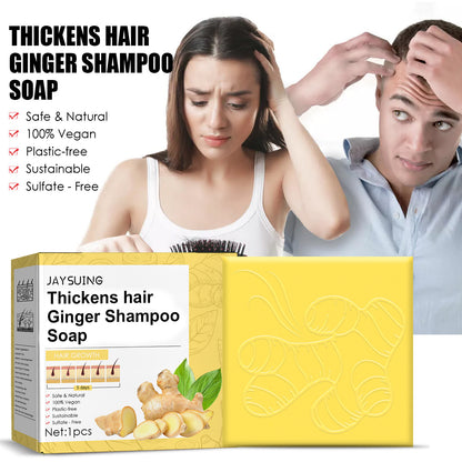 Ginger Hair Soap JAYSUING, Hair Growth Ginger Soap Anti Hair Fall Soap