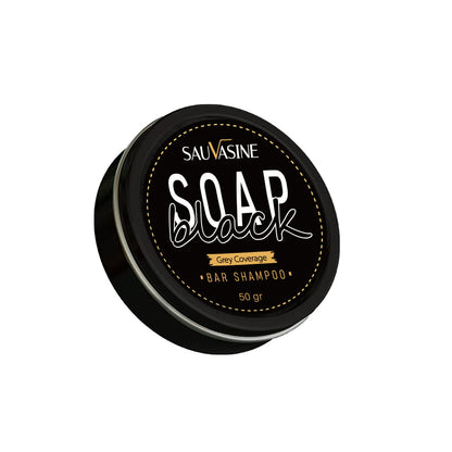 Soap Black SAUVASIN, Anti Hair Fall Black Soap for Gray Hair, Hair Moisturizing Polygonum Multiflorum Handmade Soap